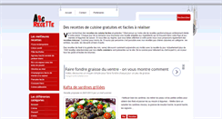 Desktop Screenshot of abc-recette.com